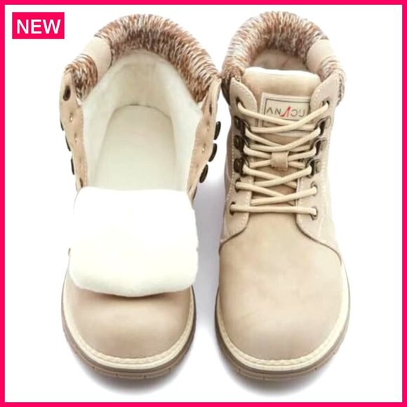 Women's Waterproof Hiking Boots, Fur Lined, Lightweight, Snow Ankle Boots - Picture 7 of 8